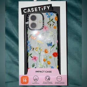 Butterflies and floral Casetify case for iPhone 16. (NWT).